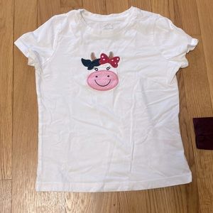 Little girls Cow shirt 6-6x